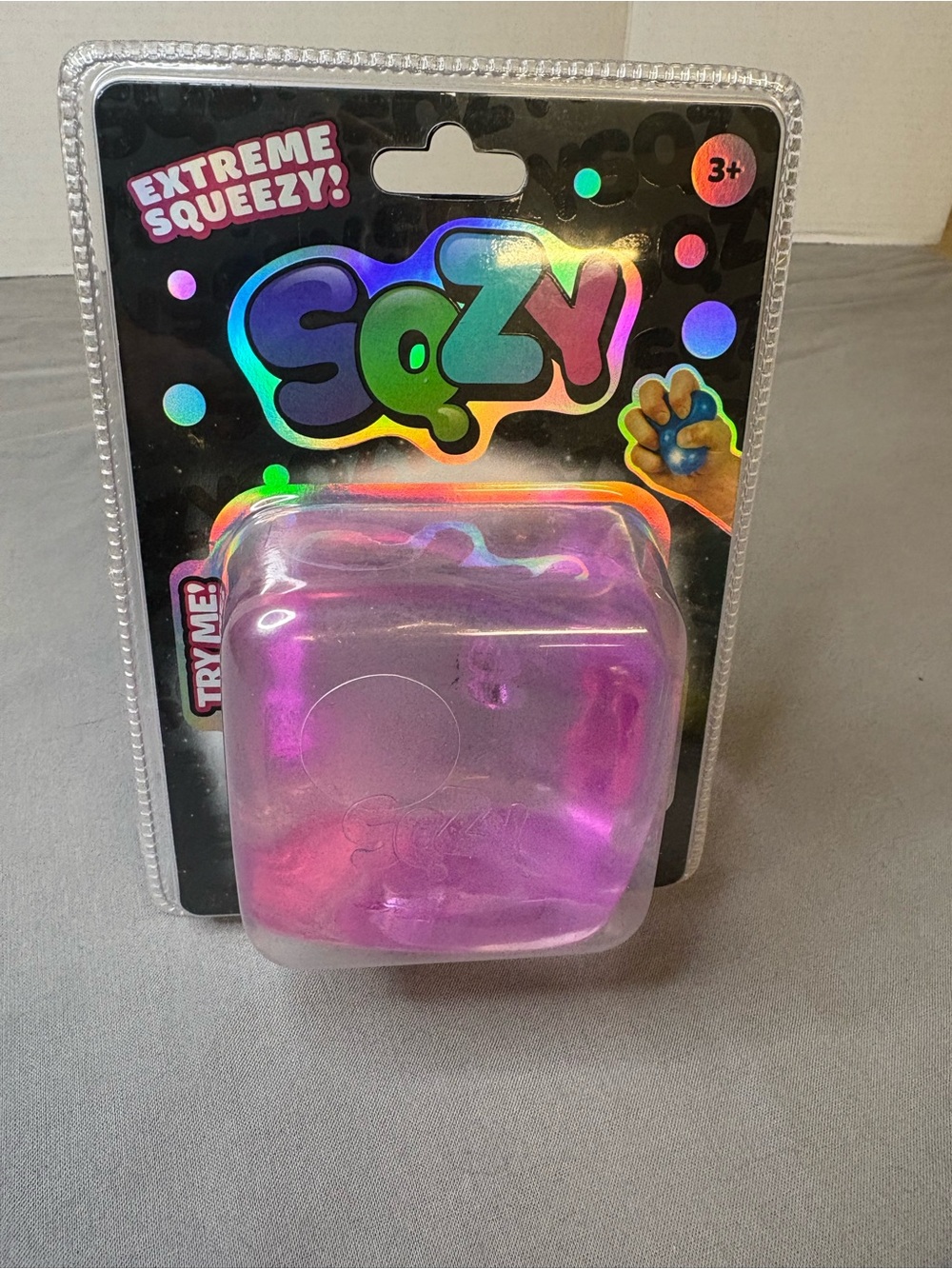 SQZY Extreme Squeezy Gel Stress Needoh-Like Toy - Pink - Lights Up!